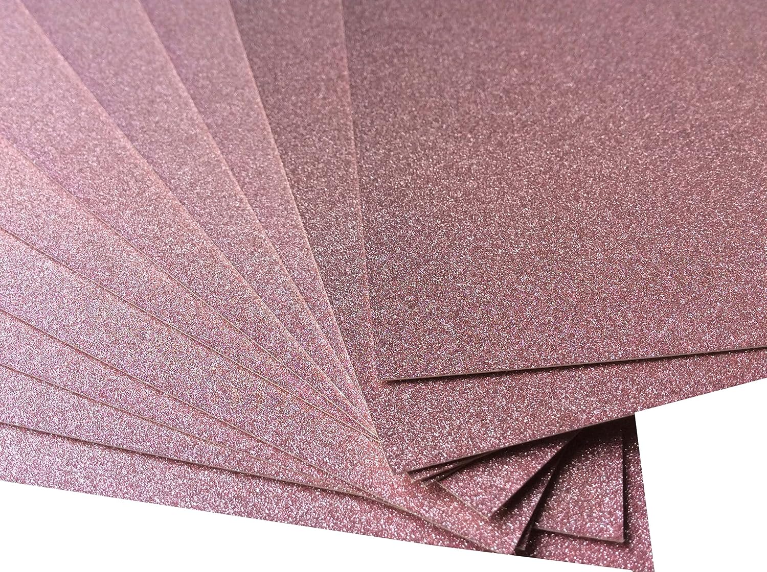 Thumbnail 2 de Rose Gold Glitter Cardstock (10 A4 Sheets) for Crafting and Scrapbooking