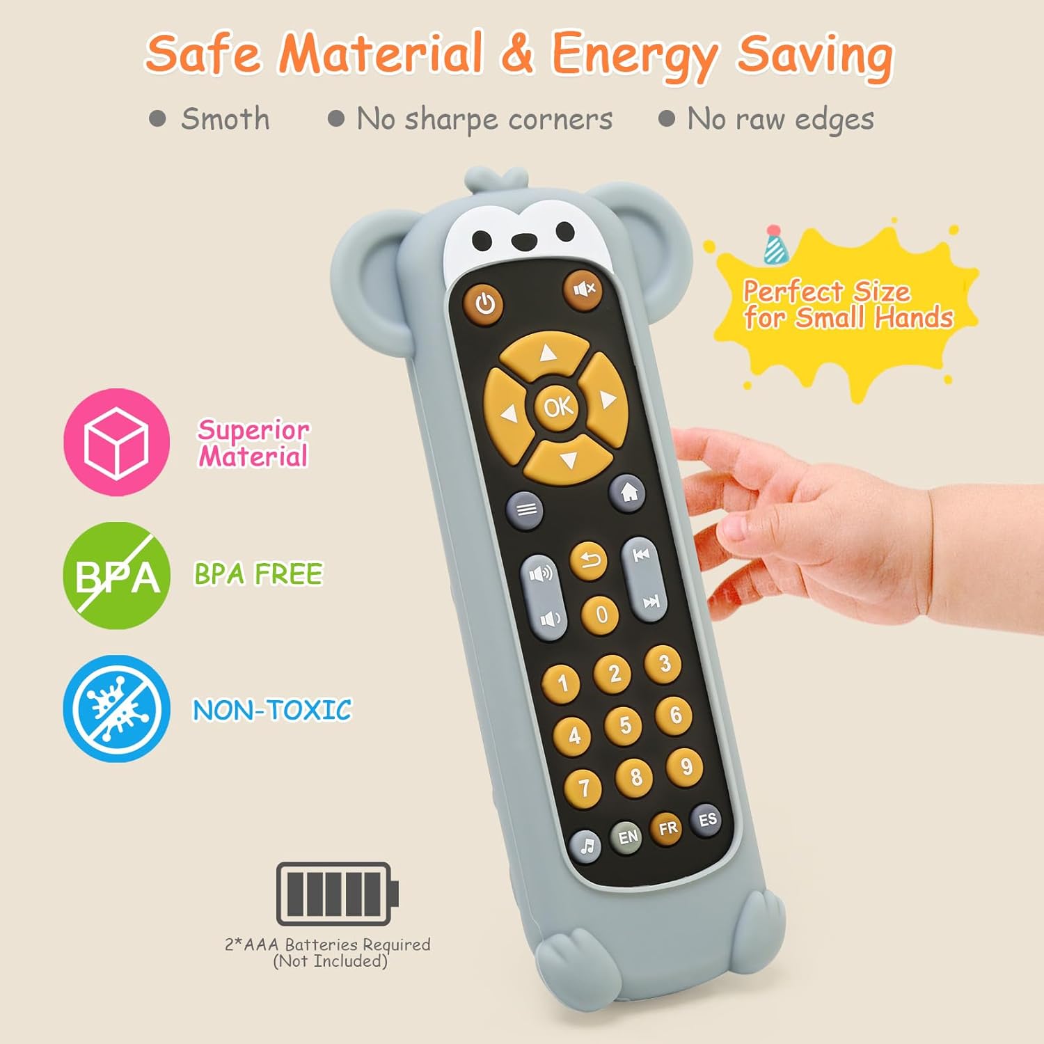 Thumbnail 3 de LEADSTAR Télécommande Bébé — Jouet éducatif sensoriel avec 3 langues et sons