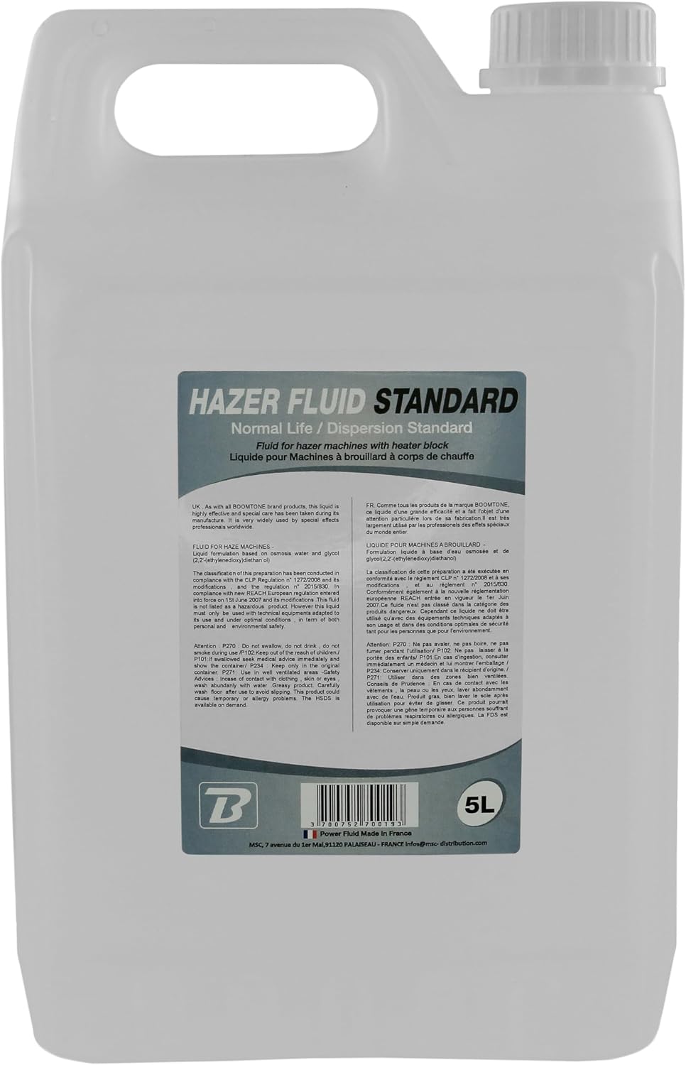 Thumbnail 1 de BoomToneDJ Hazer Fluid Standard 5L – Argile liquide neutre pour machine à brouillard