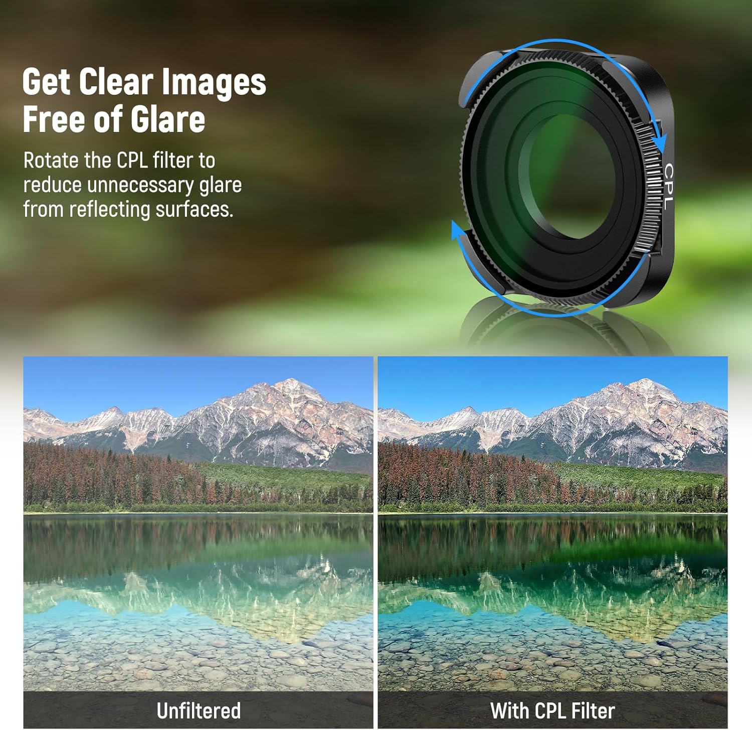 Thumbnail 3 de NEEWER ND Filter Set for GoPro Hero 13–9 (4 Pack: ND8, ND16, ND32, CPL) with Protective Case