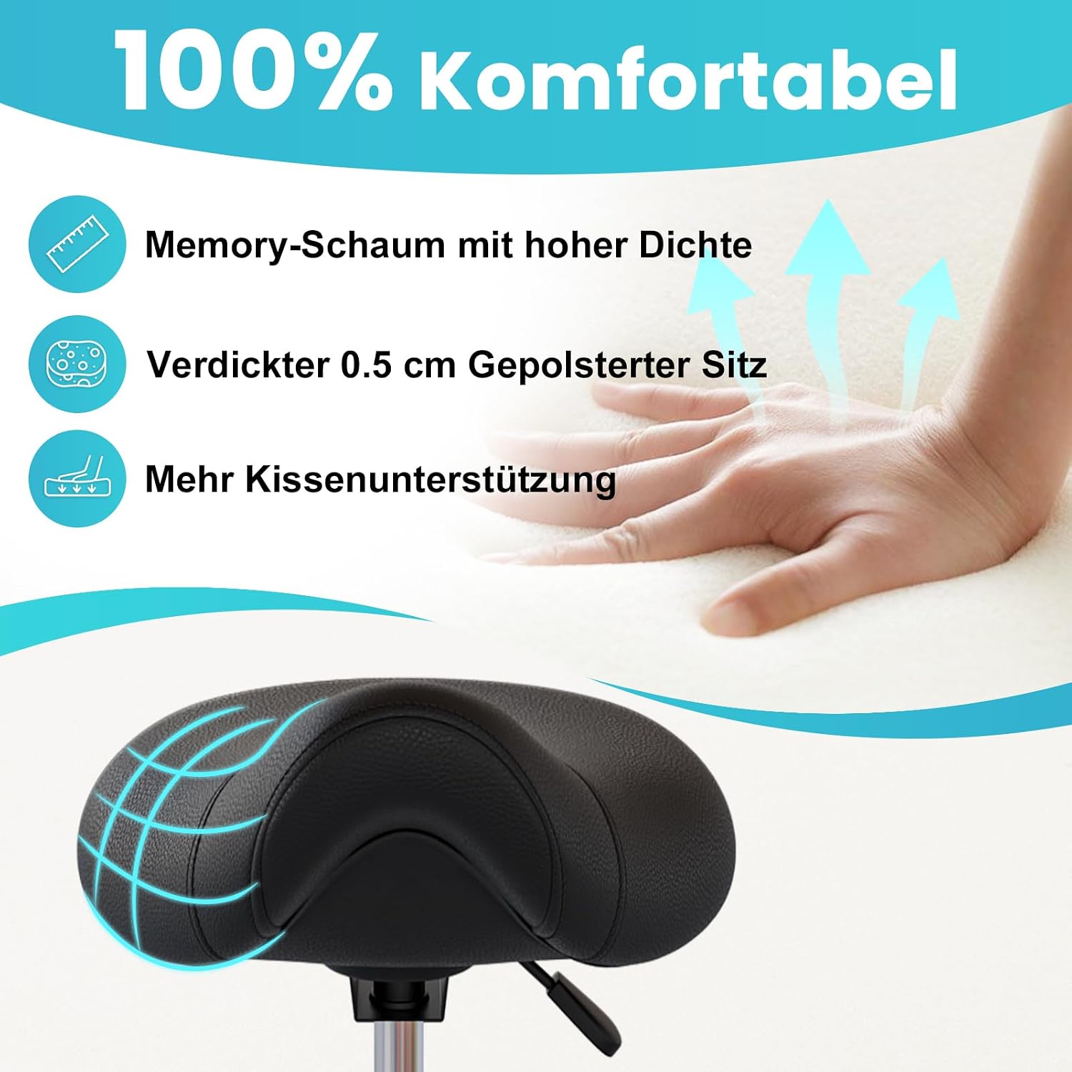 Detalle 2 de Sattelhocker Ergonomisch 40cm Sitzkissen