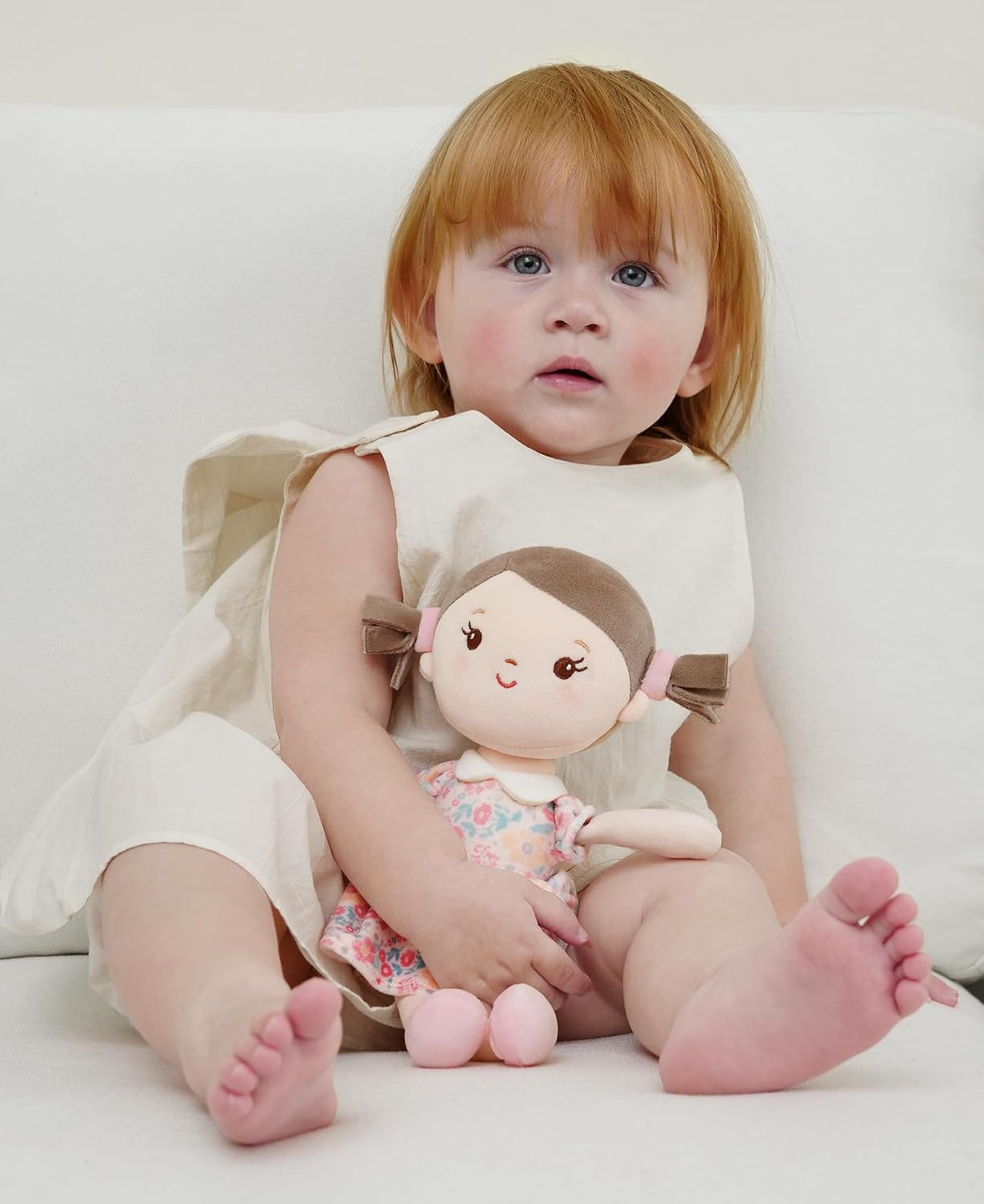 Thumbnail 6 de GAGAKU 12-inch Pink Flower Baby Doll for 1+ Year Old Girls – My First Baby Rag Doll, Safe, Machine Washable