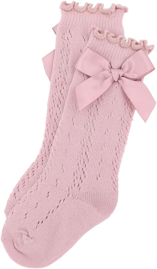 Thumbnail 6 de Sugarmelon Baby Girls Ruffle Sock with Bows – Mesh Knee-High Stockings