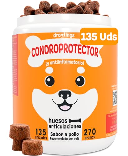Detalle de Droolings Condroprotector para Perros y Antiinflamatorio – 135 masticables, cuidado articular y movilidad