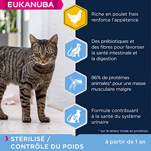 Thumbnail 2 de EUKANUBA Chat Stérilisé Adulte Poulet Frais et Riz – 10 kg