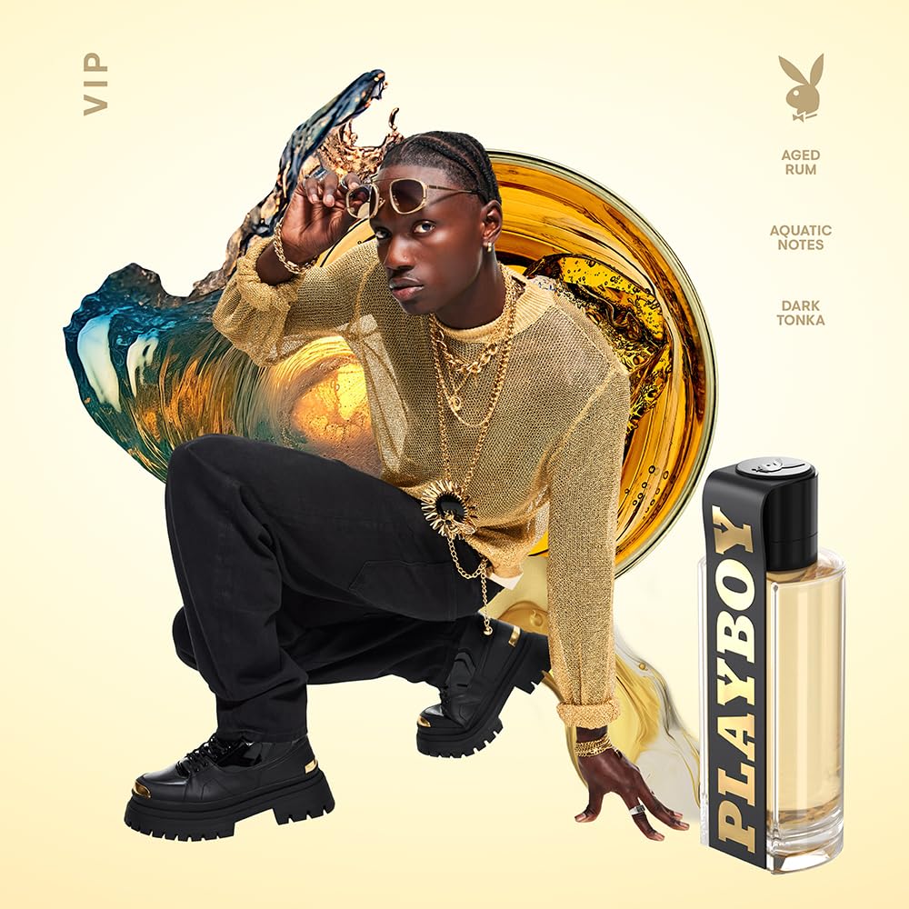 Detalle de Playboy VIP Pour Hommes Eau de Toilette 100 ml – luxuriös, vegan und dezent verführerisch