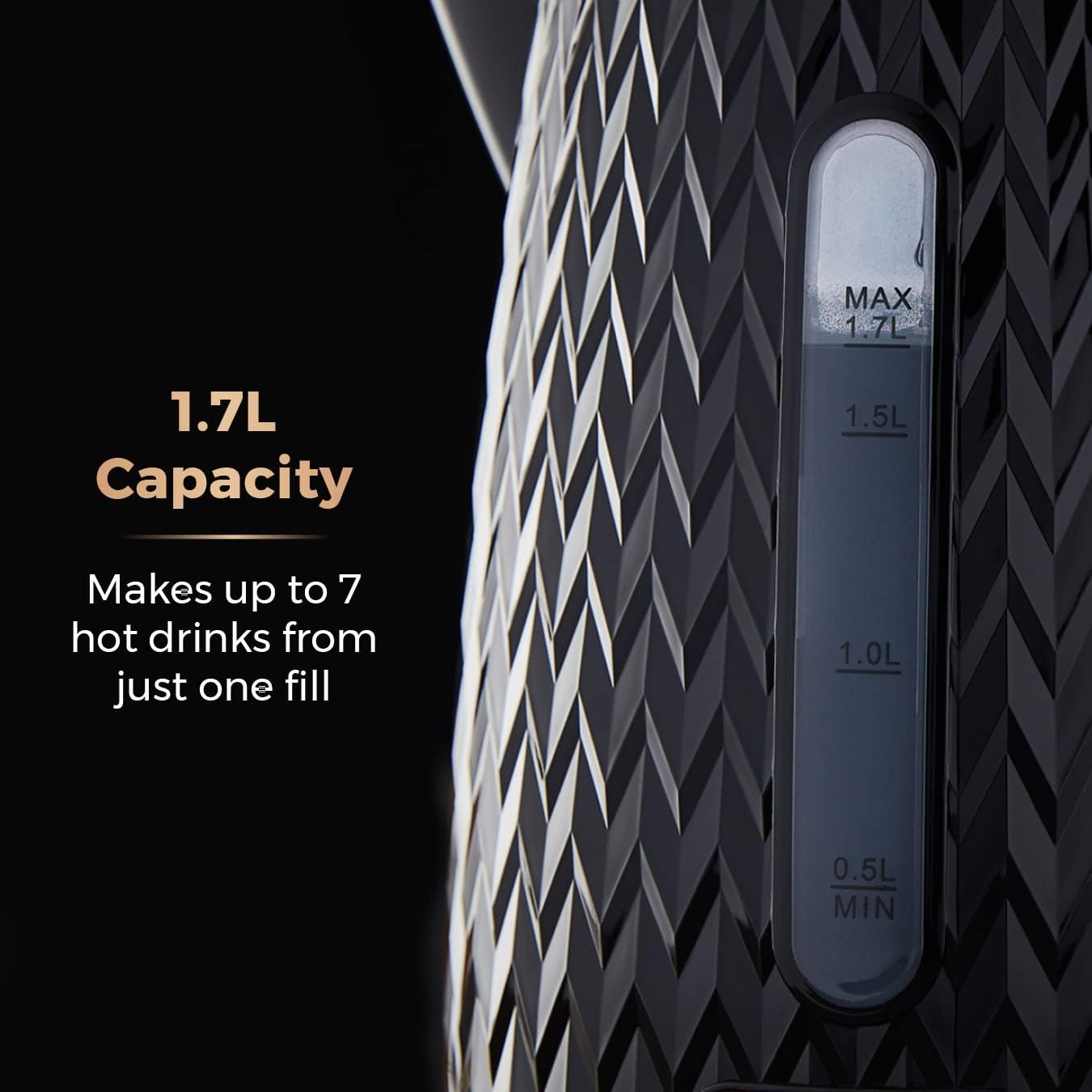 Thumbnail 4 de Tower T10052BLK Empire 1.7L kettle 3000W