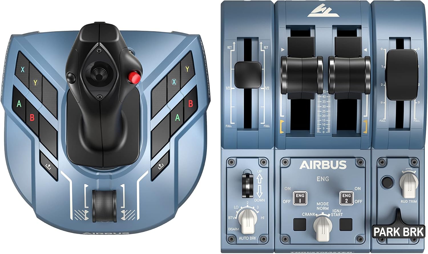 Detalle de Thrustmaster TCA Captain Pack X Airbus Edition フライトスティック・スロットルクアドラント