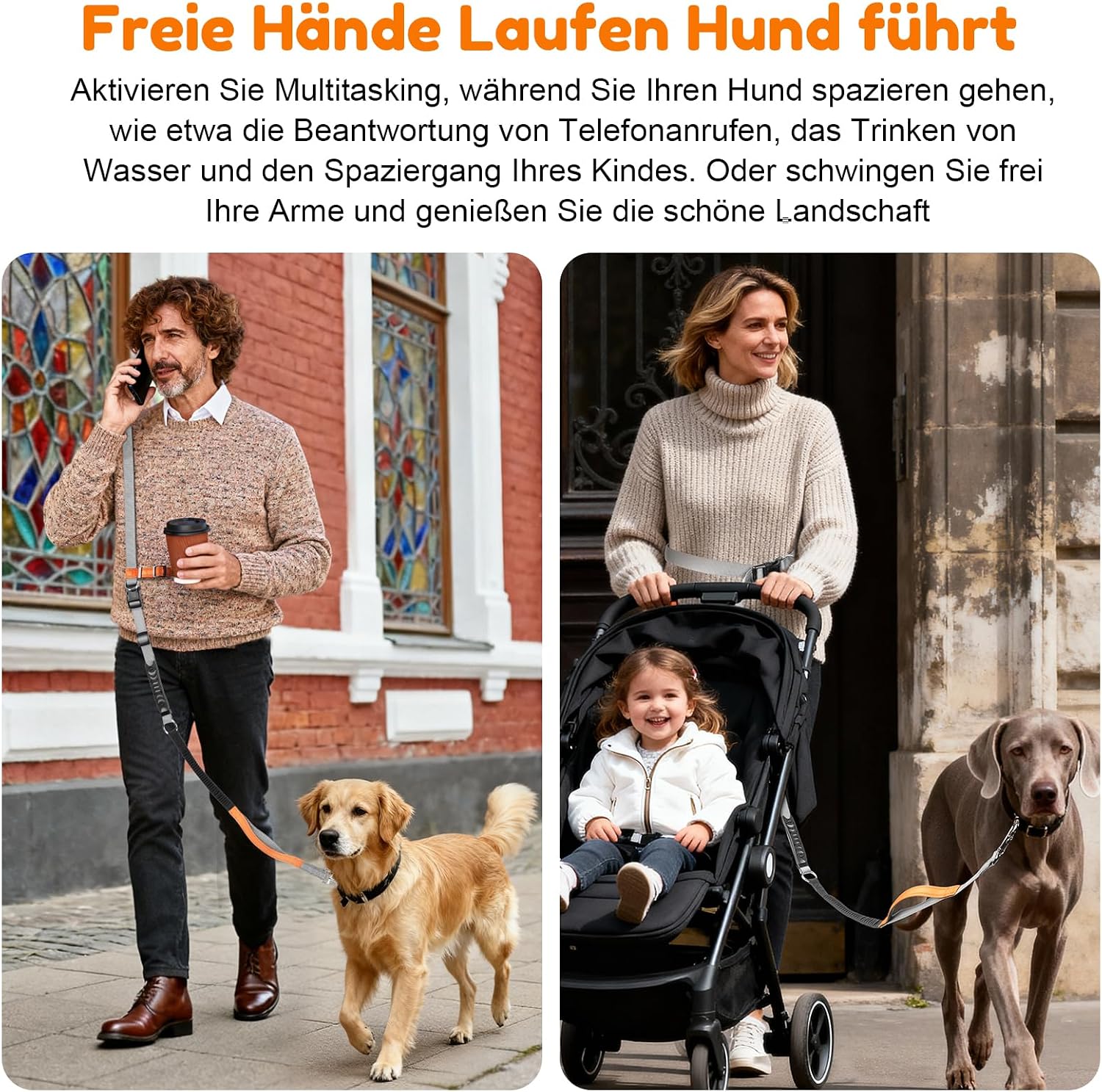 Thumbnail 2 de X XBEN Freihandleine Große Hunde