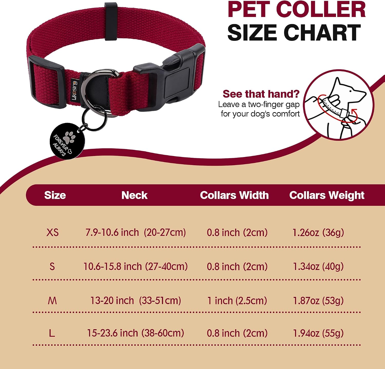 Detalle 2 de Likesing Dog Collar, Cotton