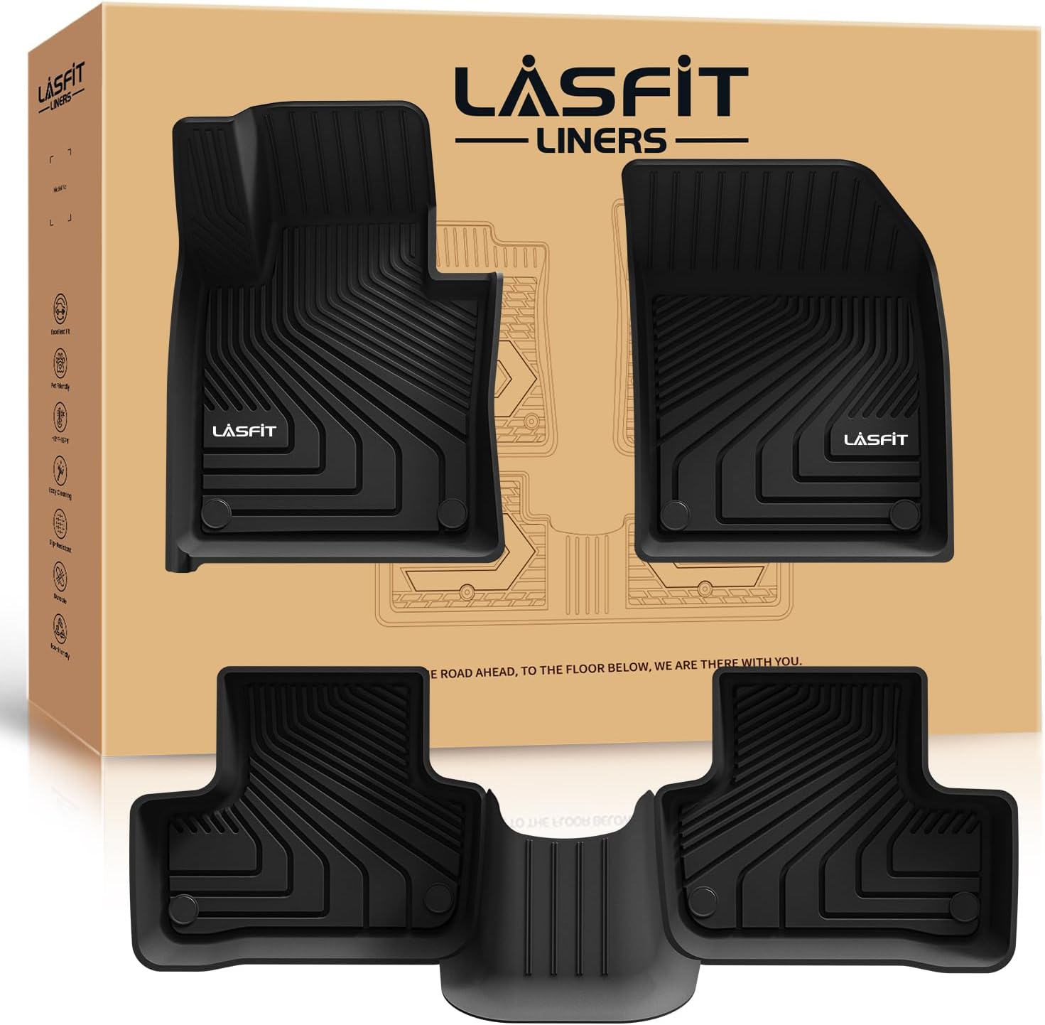 Detalle de LASFIT Volvo XC60 floor mats, TPE