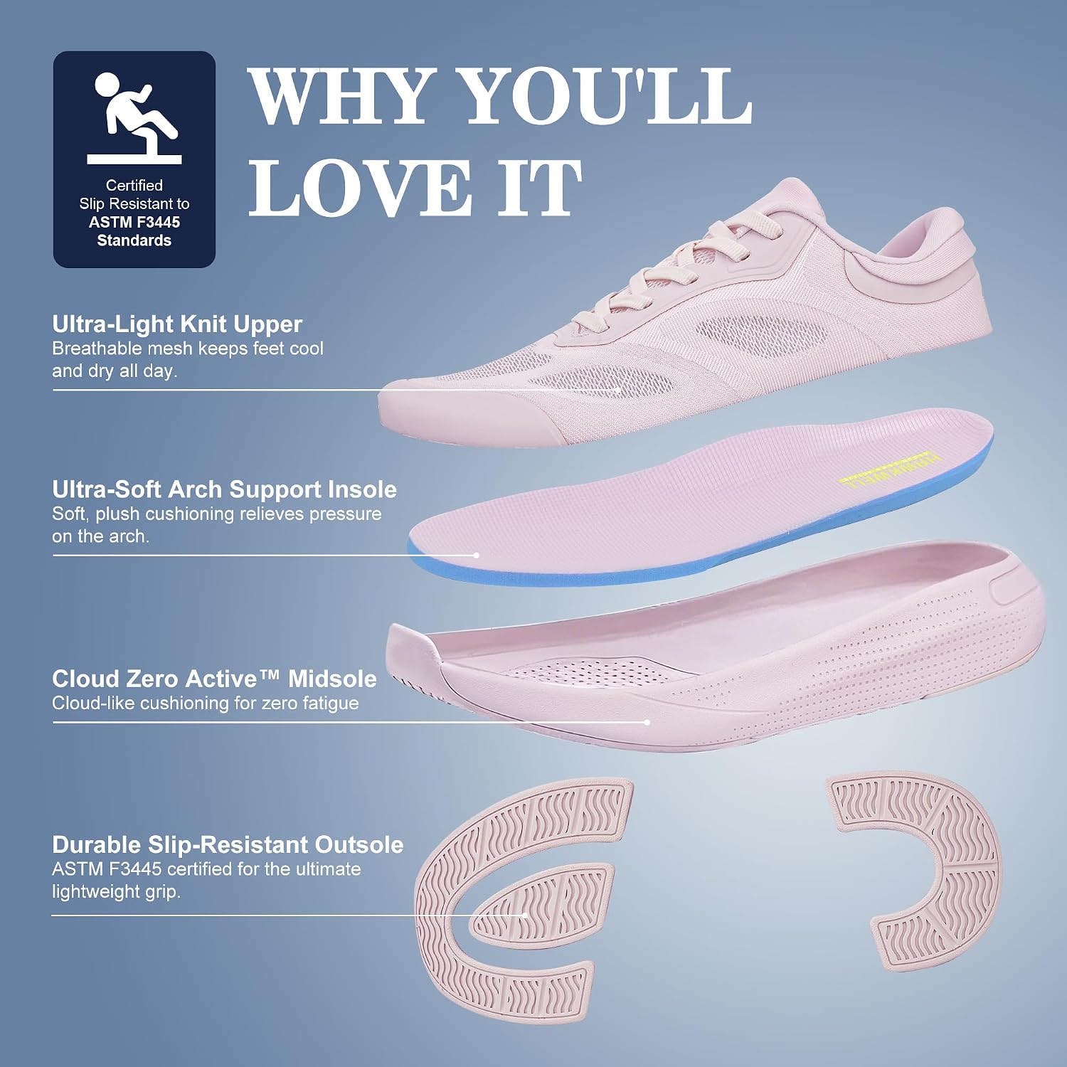 Detalle de Hawkwell Women's Nursing Sneakers
