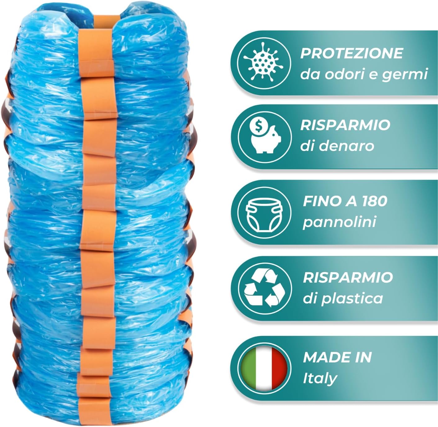 Detalle de My Happy Nappy Ricariche compatibili Tommee Tippee rifiuti 7 strati 🧷