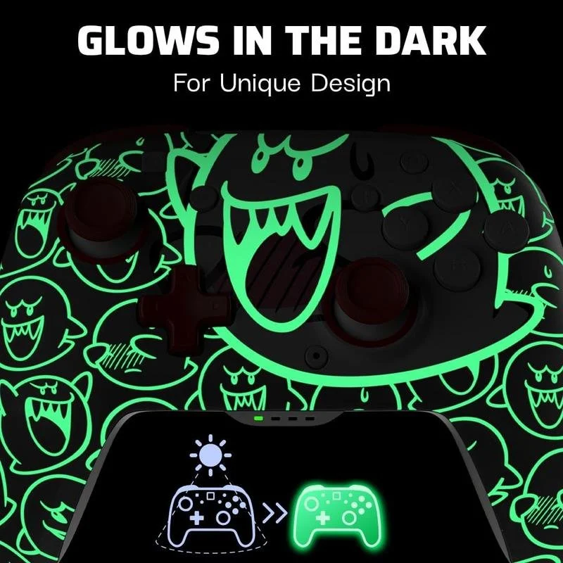 Thumbnail 1 de Mando inalámbrico PDP Rematch GLOW Boo-Hoo para Nintendo Switch (Turtle Beach) – iluminación, 600 mAh y controles personalizados