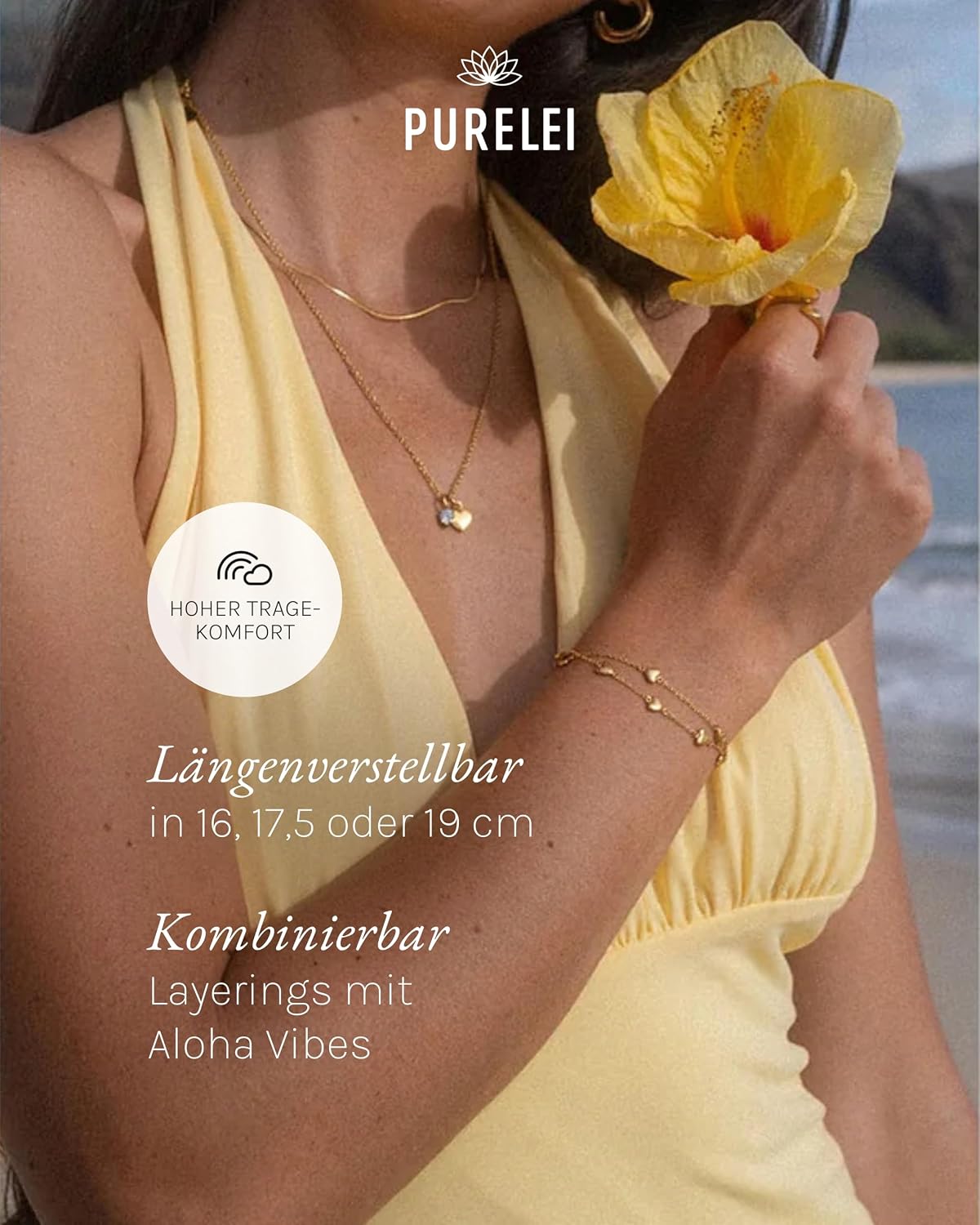 Thumbnail 5 de Purelei Alohi Heart Armband 16–19 cm 💍