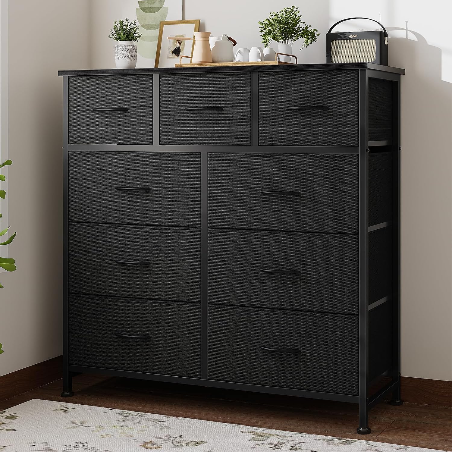 Detalle de HAPPYMONT Fabric Dresser, 9 Drawers