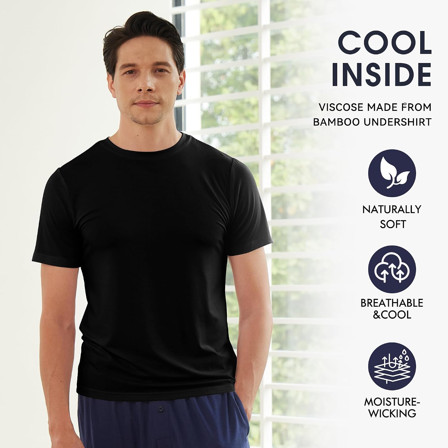 Detalle 2 de BAMBOO COOL Men's Undershirts 6-Pack