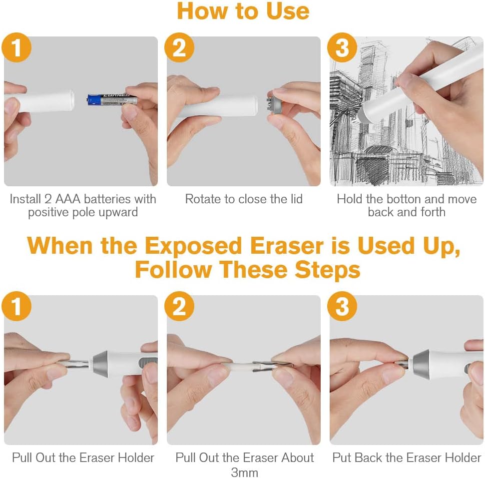 Thumbnail 4 de OFFCUP Electric Eraser 22pc refills