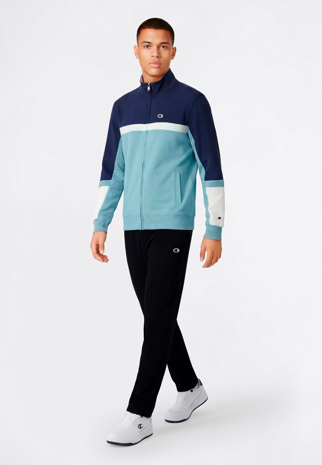 Detalle de Champion Felpa Full Zip Sweatshirt Ad alto comfort e stile coordinato