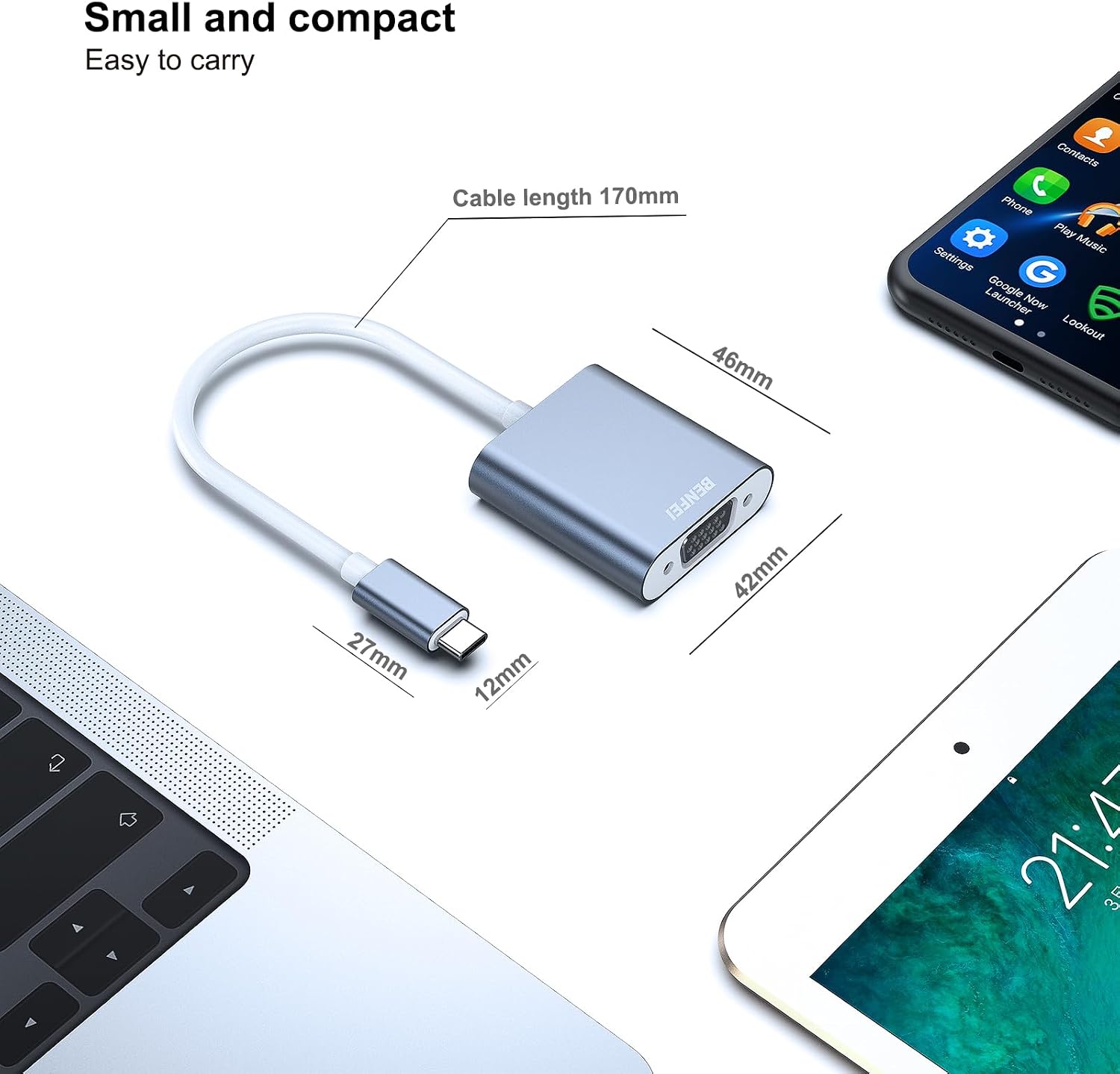 Thumbnail 3 de BENFEI Thunderbolt 3 VGA Adattatore USB-C