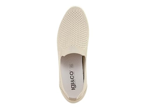 Detalle 1 de IGI&Co 1150033 Cream Platino: Scarpe Donna Slip-On in Tessuto, Comfort e Stile casual