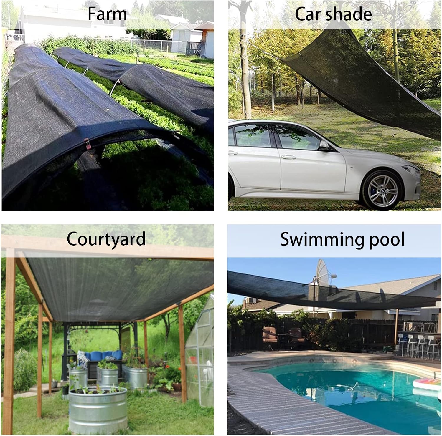 Thumbnail 5 de LOVE STORY 8x20FT Shade Cloth, 55% Black HDPE Mesh with Grommets