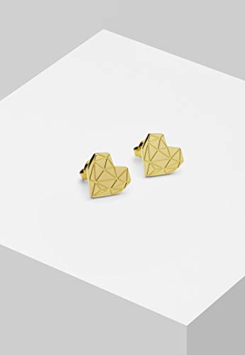 Detalle de LIEBESKIND BERLIN Damen-Ohrstecker Edelstahl (gold) – 11 mm, vergoldet