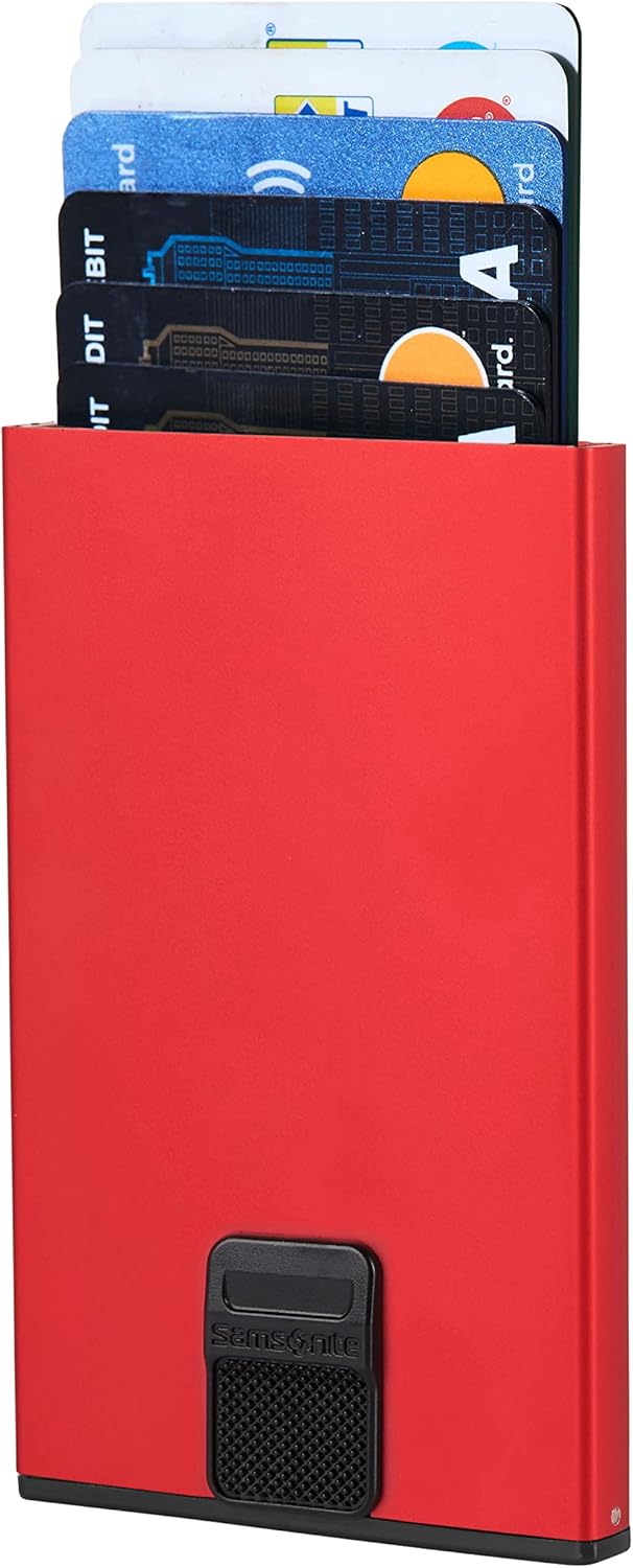 Thumbnail 3 de Samsonite ALU FIT SLG Custodia per schede, 10,2 cm, rosso – protezione RFID/NFC e design slim