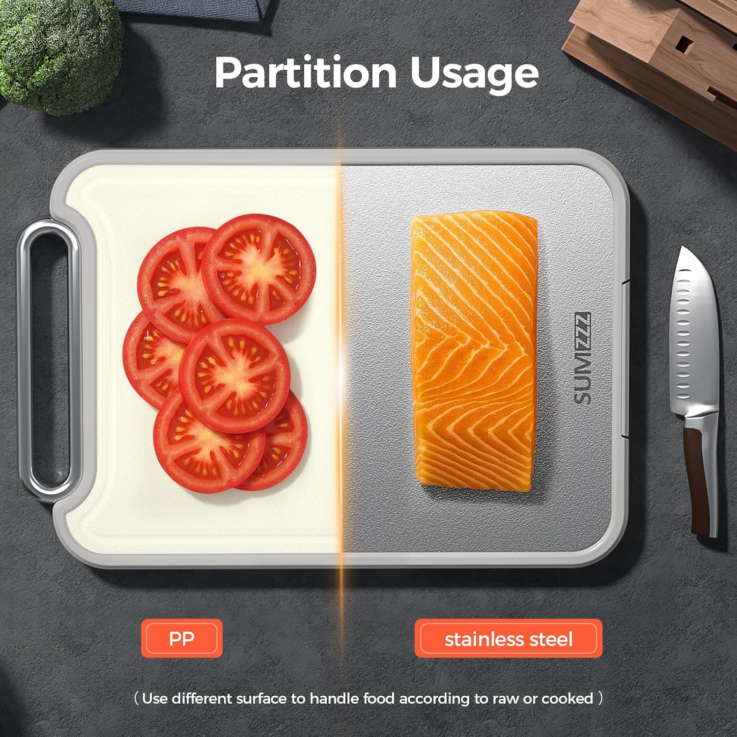 Thumbnail 5 de Sumzzz Stainless Steel Cutting Board 16”×11” 🍽️