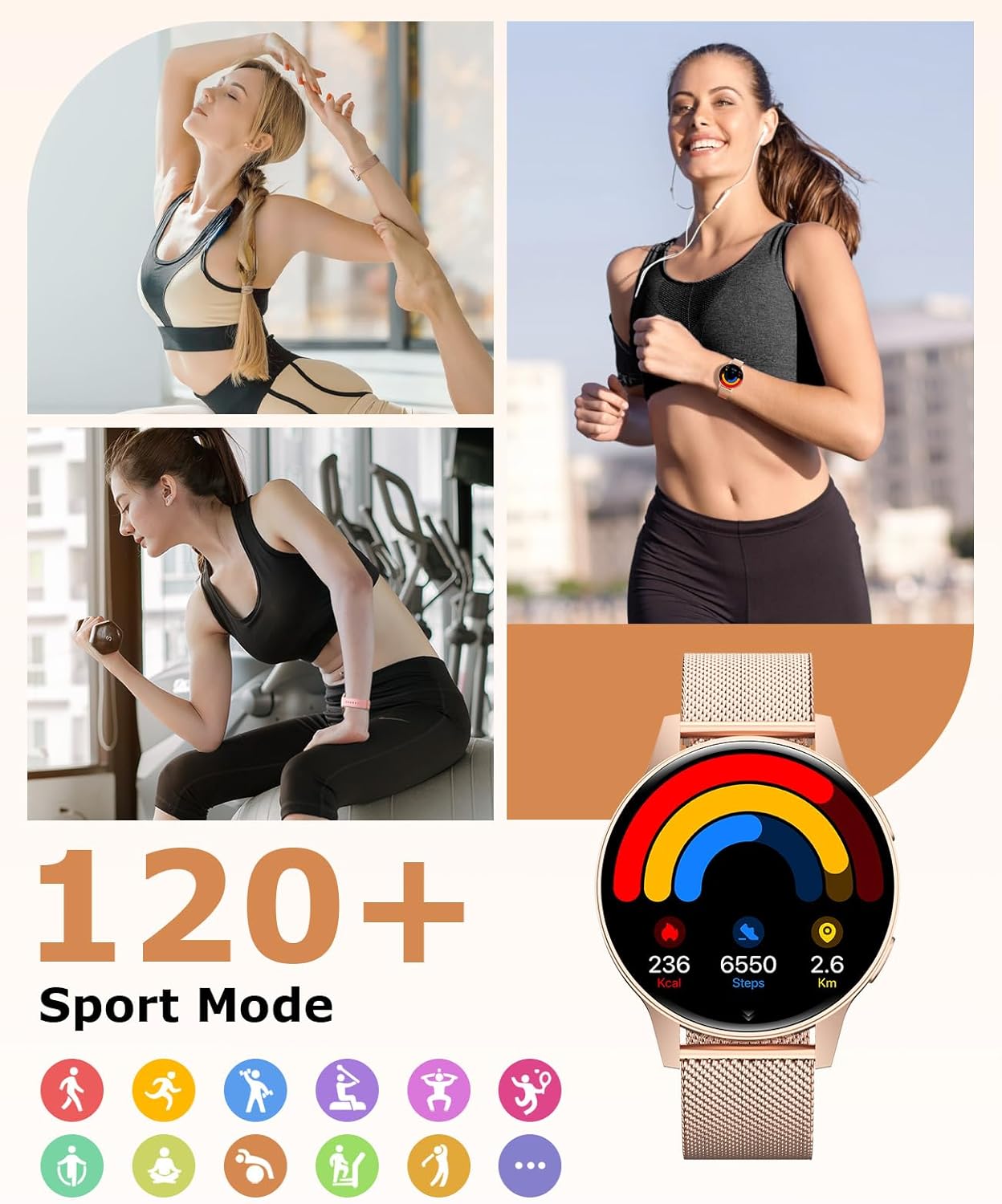 Thumbnail 2 de 2025 Reloj Inteligente Mujer ❤️ Pantalla Táctil y Monitor de Salud