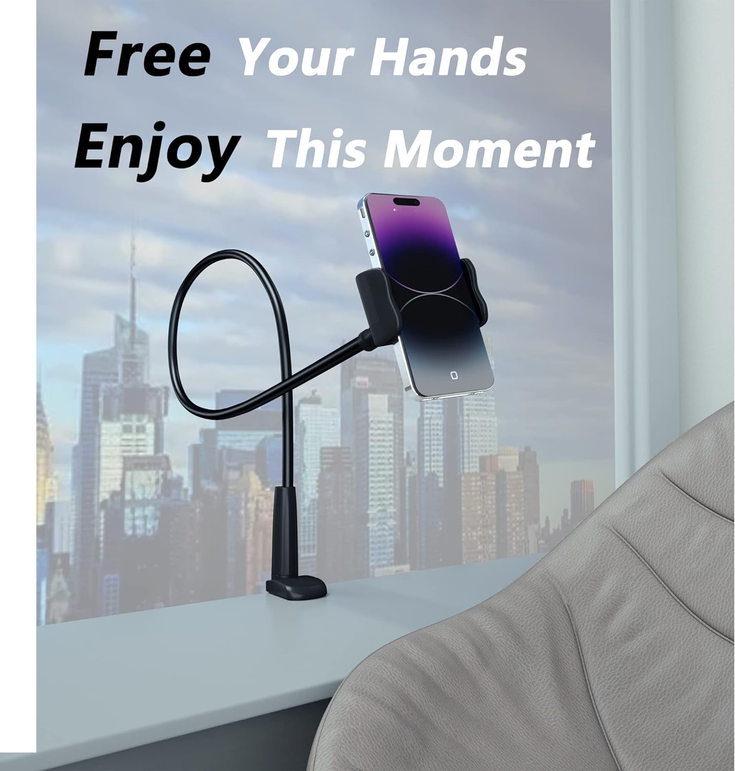 Detalle de Universal Flexible Gooseneck Phone Mount 3.5–7"