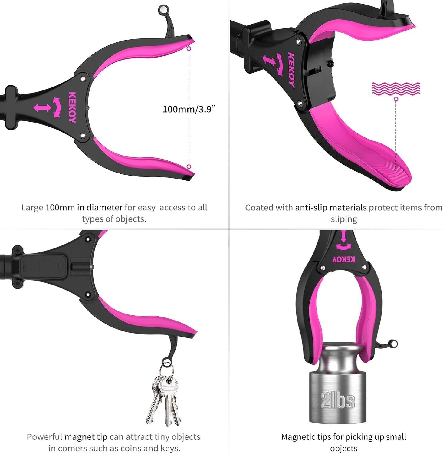 Detalle de Kekoy Extendable Grabber Reacher Tool 32in 🛠
