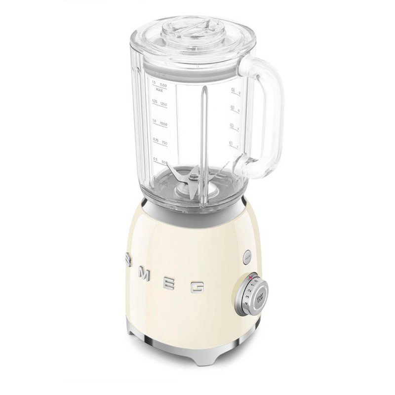 Detalle de Smeg BLF03CREU Batidora 50's Style en acero inoxidable, 800 W, crema