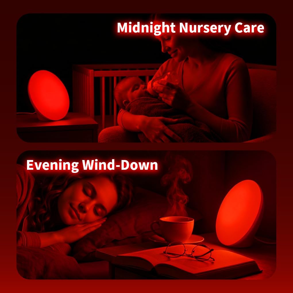 Detalle 1 de samtoo RL001 Sun Lamp and Red Night Light, 10,000 Lux, 670nm Red Mode