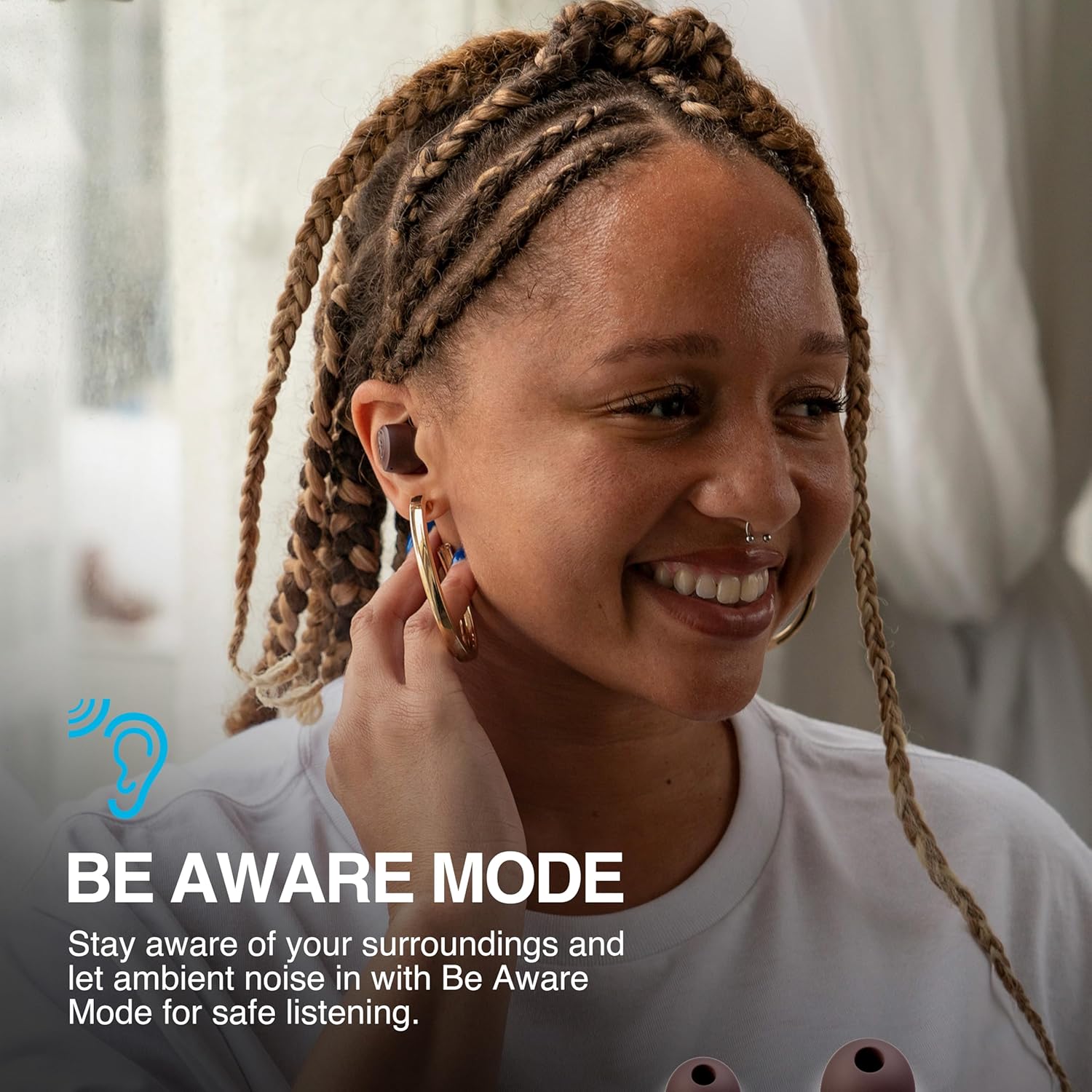 Thumbnail 3 de JLab Go Air Pop+ True-Wireless In-Ear Bluetooth-Kopfhörer mit Mikrofon, USB‑C Ladebox und Dual Connect