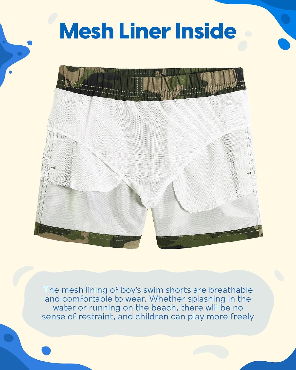 Detalle 2 de maamgic Boys Swim Trunks Toddler Swim Shorts