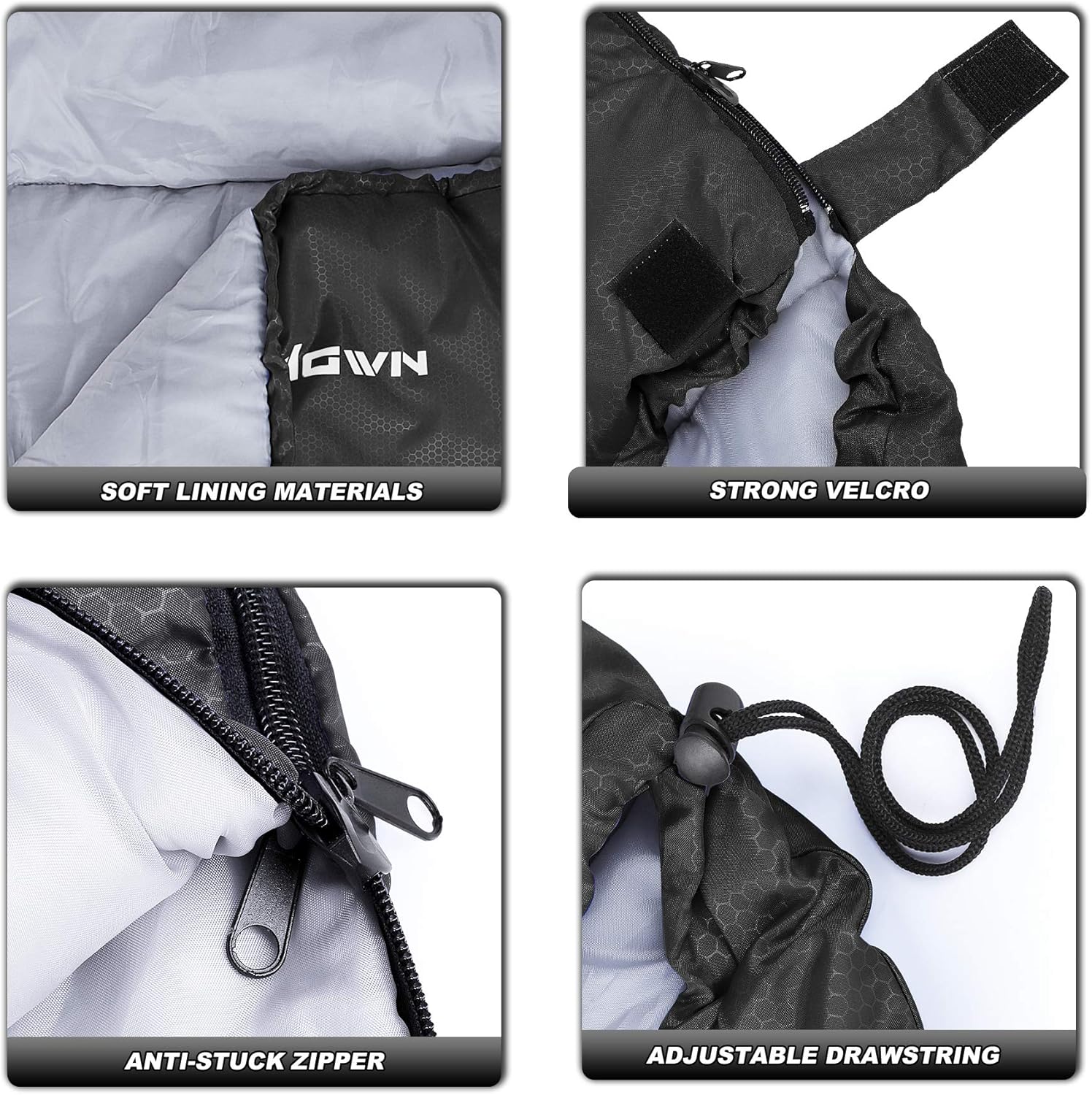 Detalle 2 de Yordawn Schlafsack Outdoor Camping – 3–4 Jahreszeiten, ultraleicht, wasserdicht, für Erwachsene und Kinder