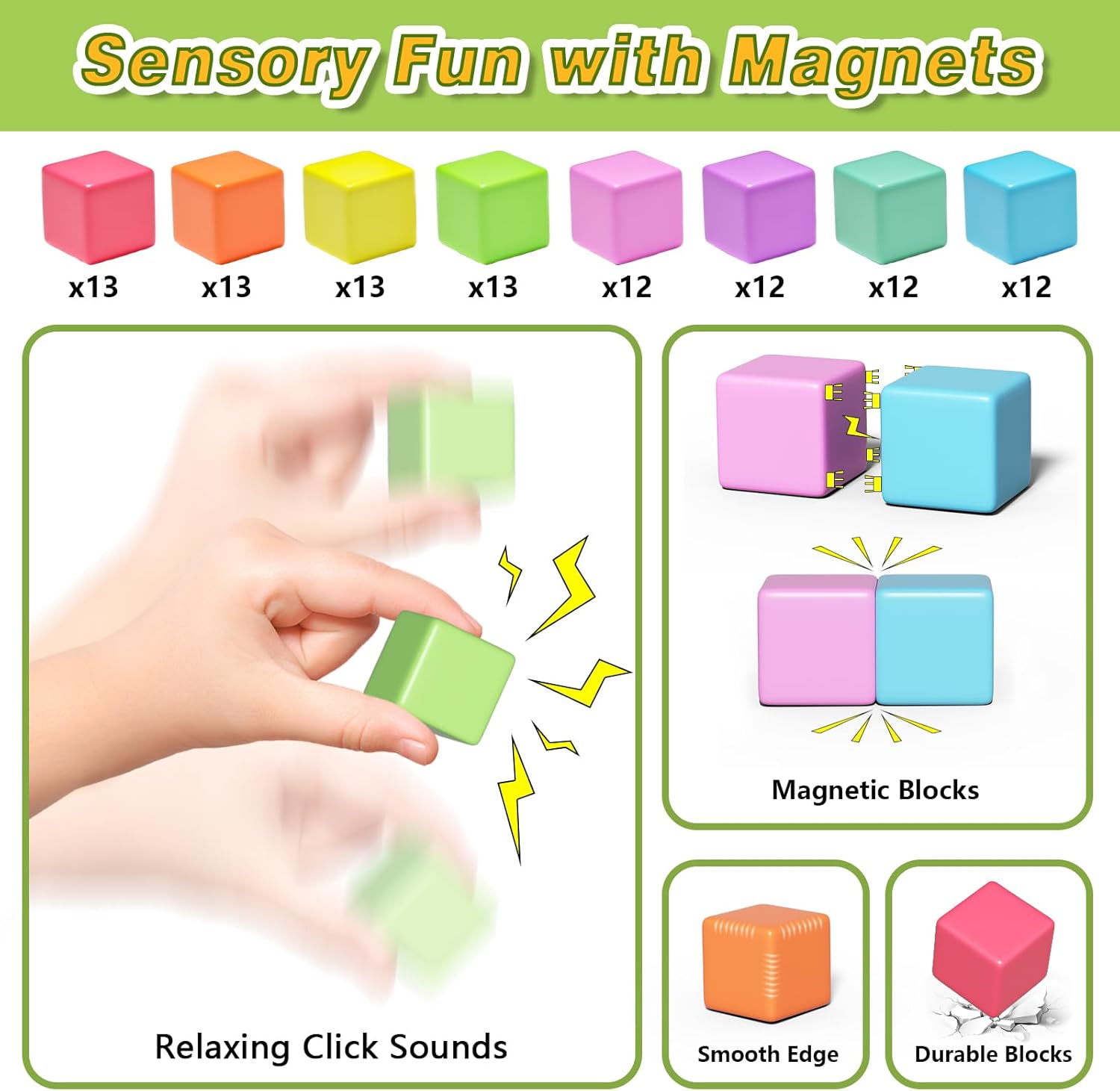Detalle 2 de Apluses Magnetic Blocks 100 pcs 🧩