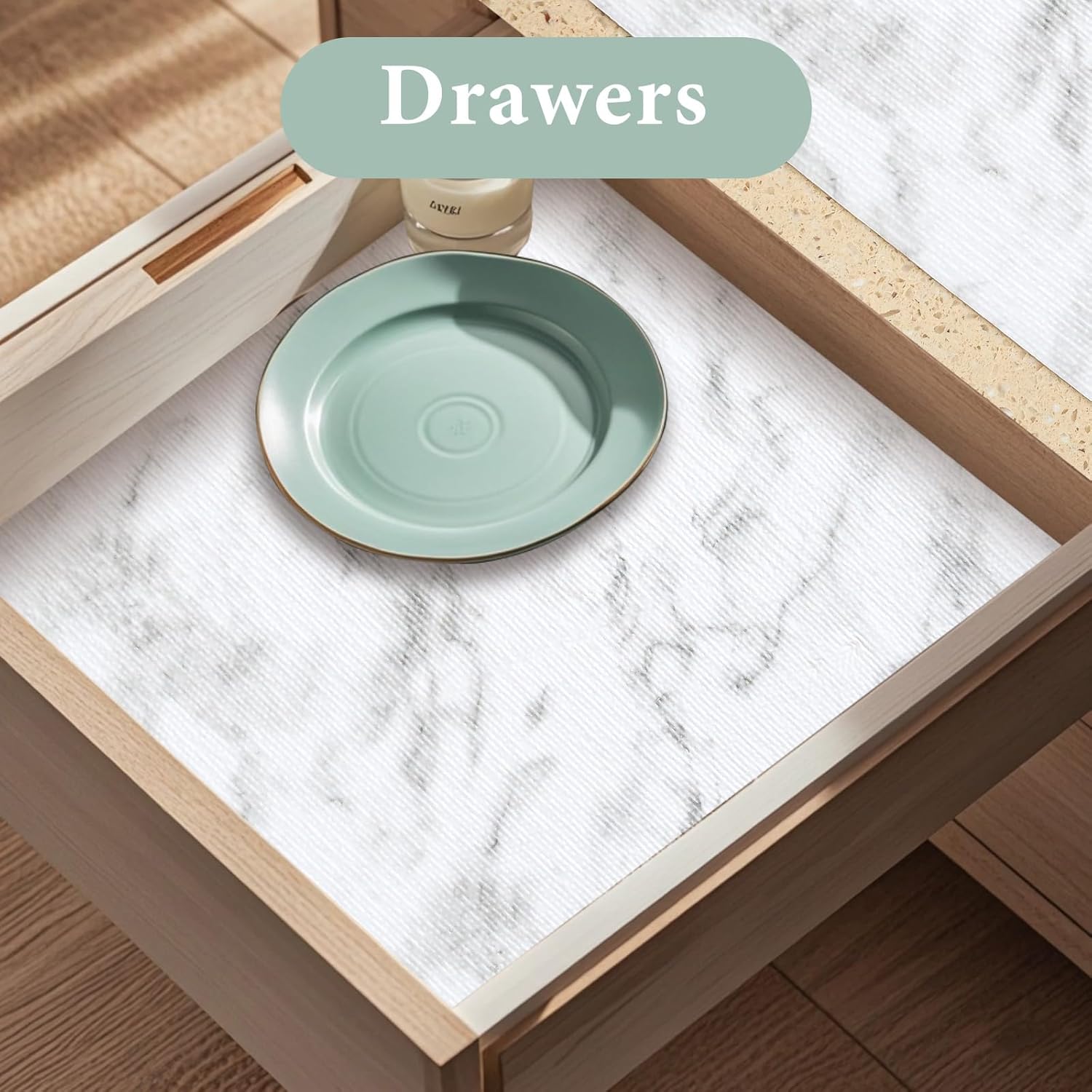 Thumbnail 2 de Easy Liners 12 in x 20 ft Marble Shelf Liner — Non Slip Kitchen