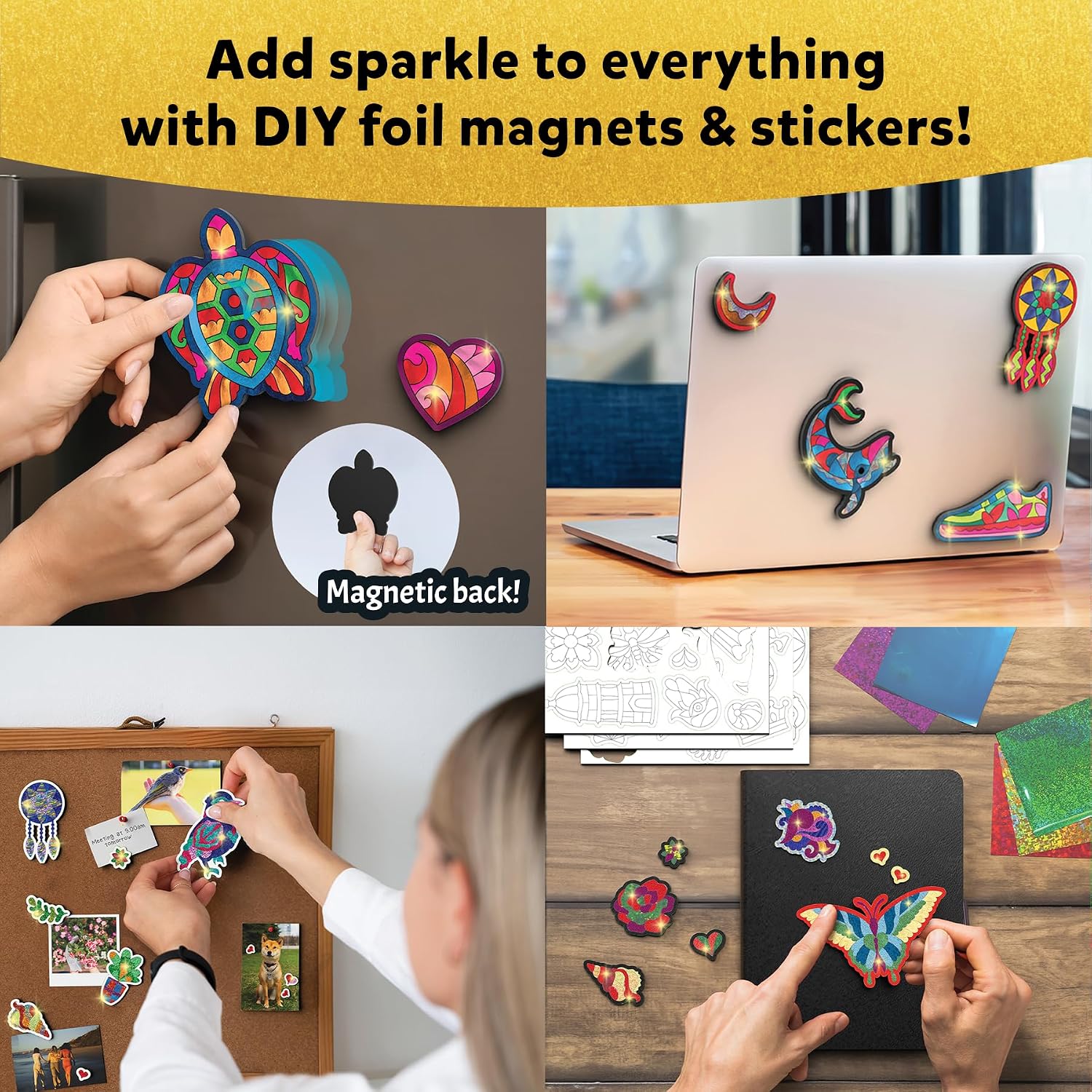Detalle de Skillmatics Foil Fun Pretty Patterns 18 magnets