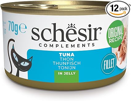 Detalle de Schesir Atún en Gelatina para Gatos 🐱 12x70g