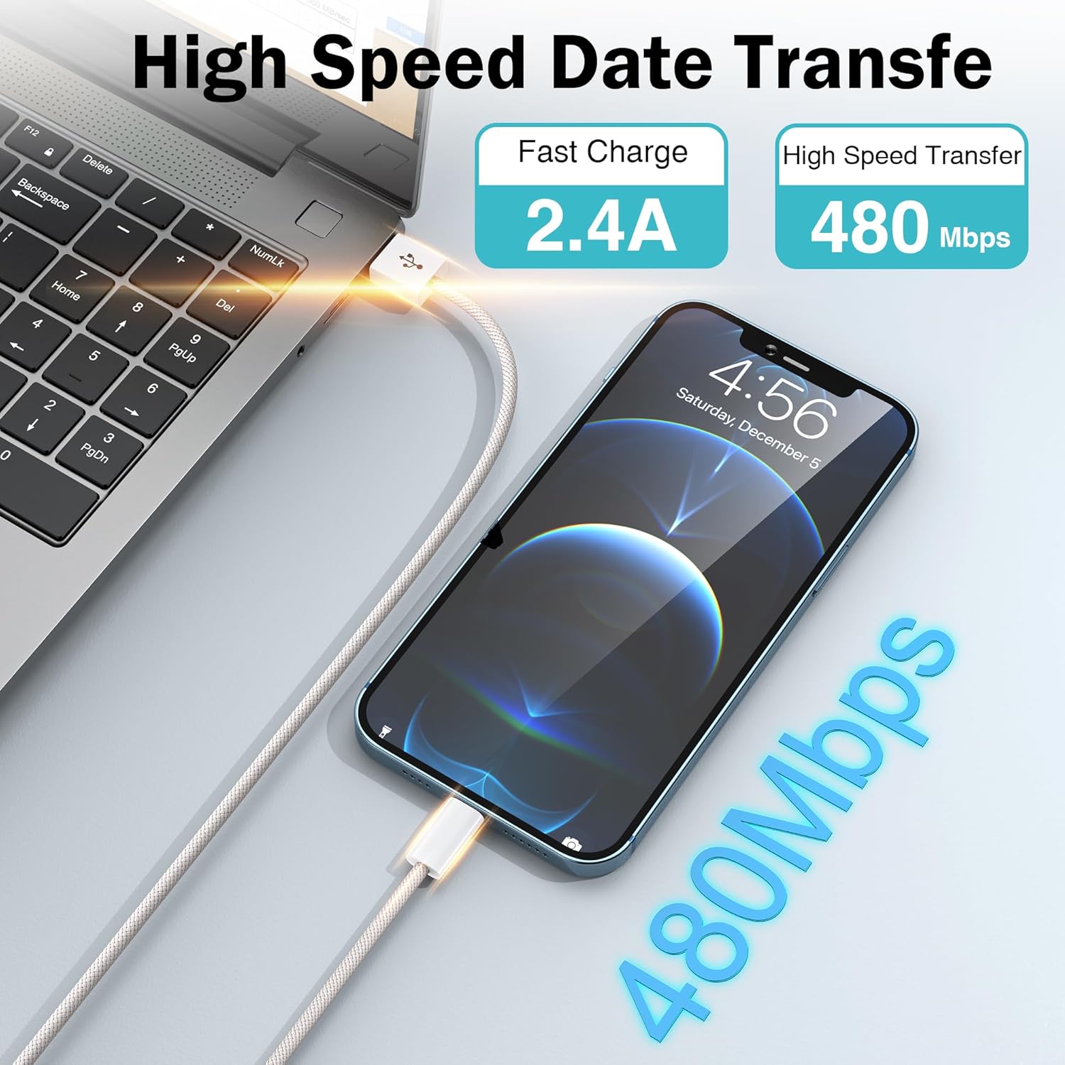 Thumbnail 5 de Apple Lightning Ladekabel 1 m, MFi-zertifiziert, 2er-Pack