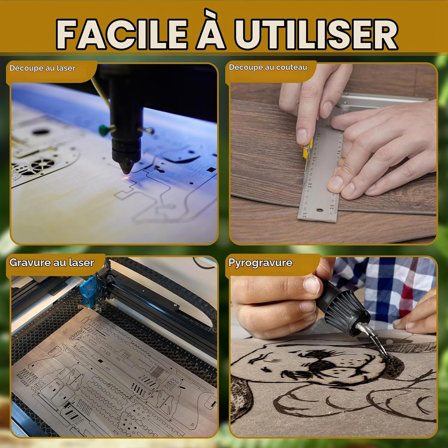 Thumbnail 6 de lompyeu walnootmultiplex, 6 platen van 3 mm voor graveren en modelbouw