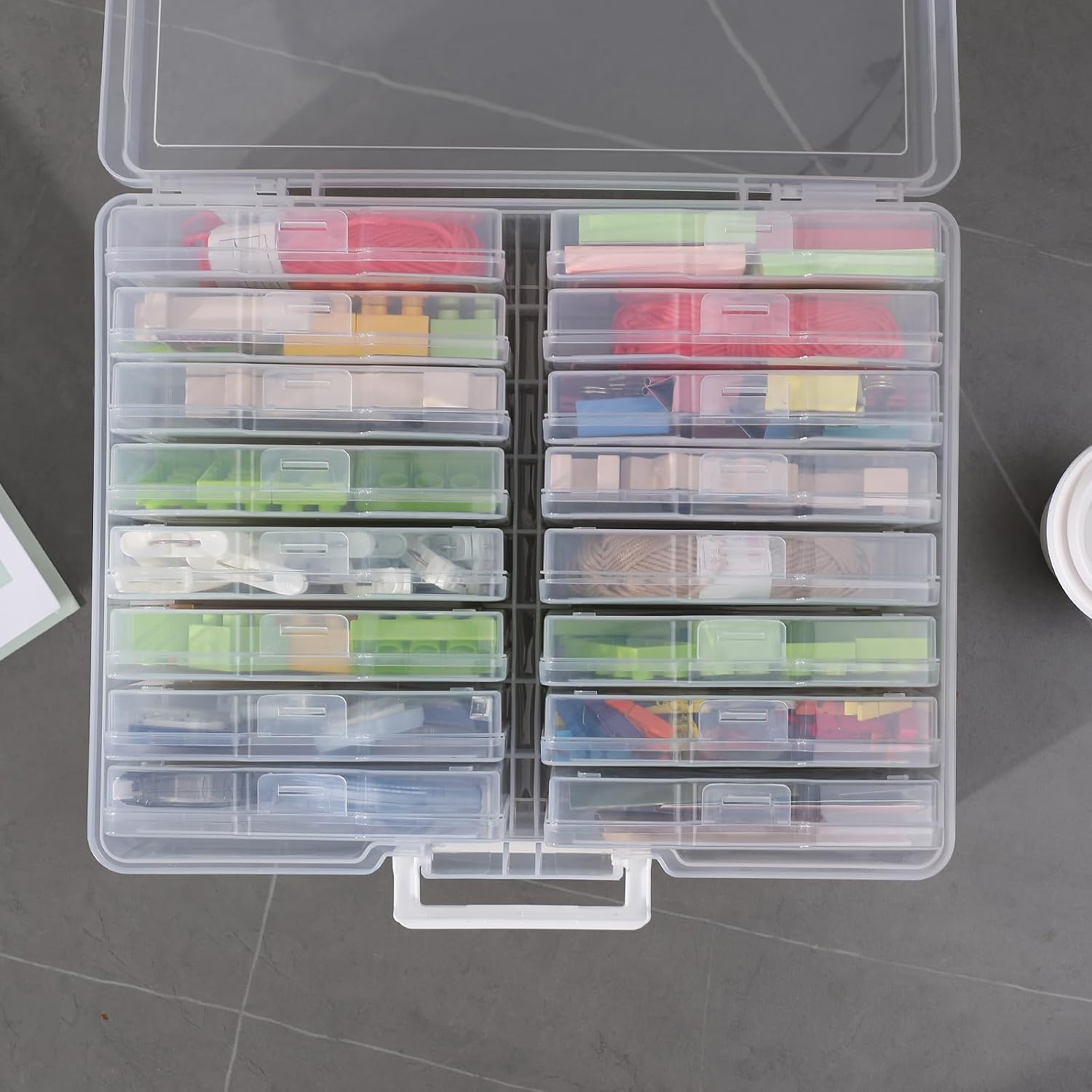 Detalle de novelinks NEWNL08B Photo Storage Box, 16 Clear 4" x 6" Cases