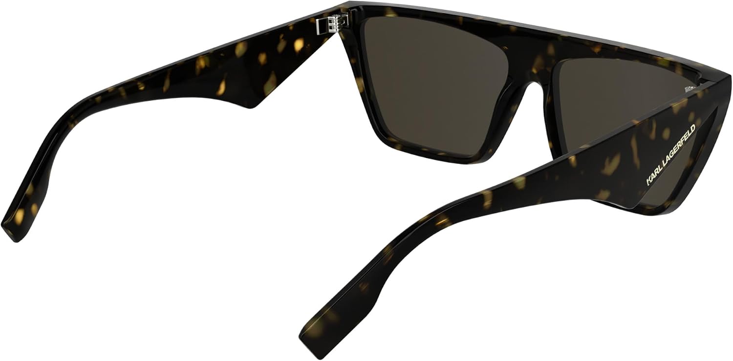 Detalle de KARL LAGERFELD occhiali da sole unisex: montatura rettangolare XL con design geometrico
