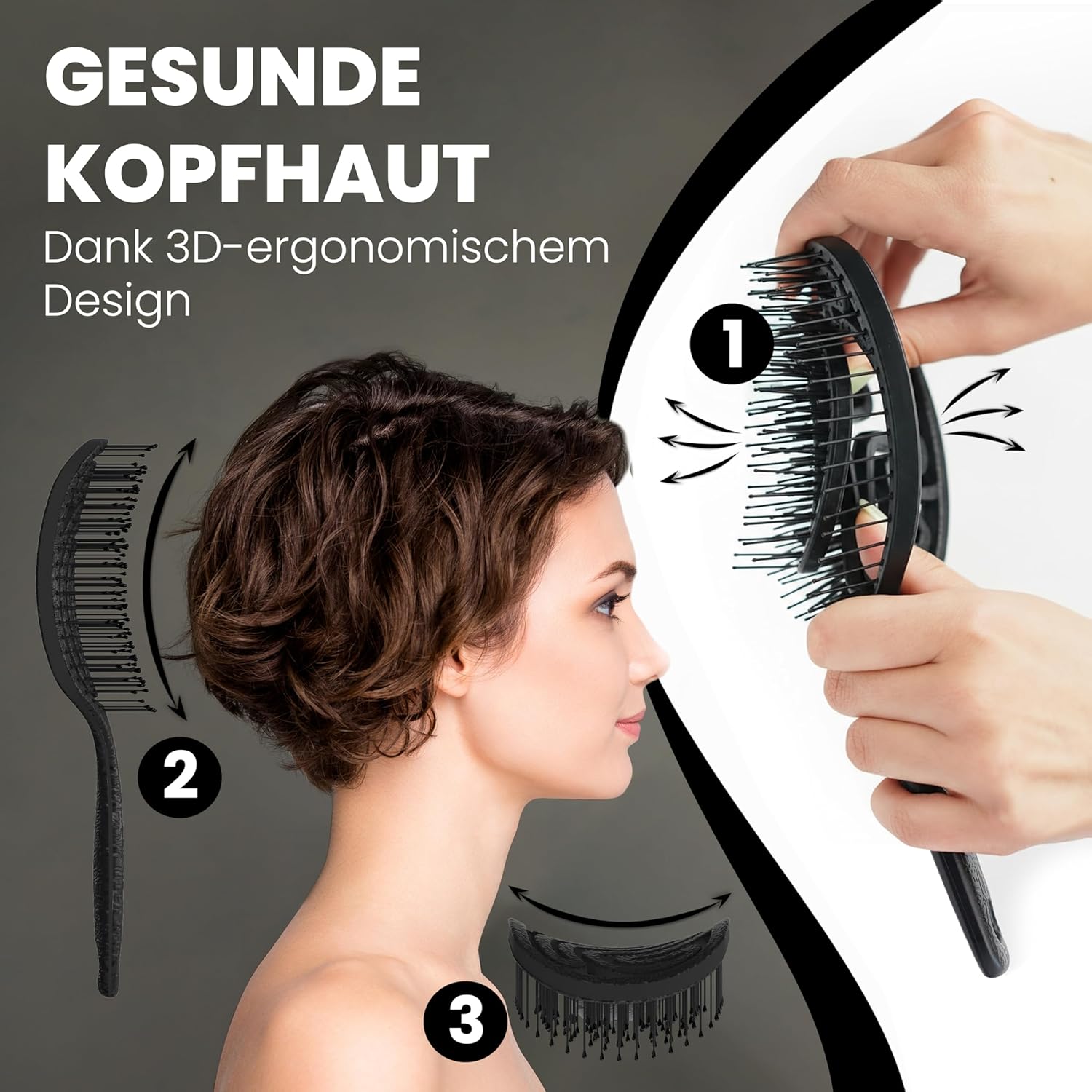 Thumbnail 2 de Walcora Haarbürste ohne Ziepen für nasses Haar