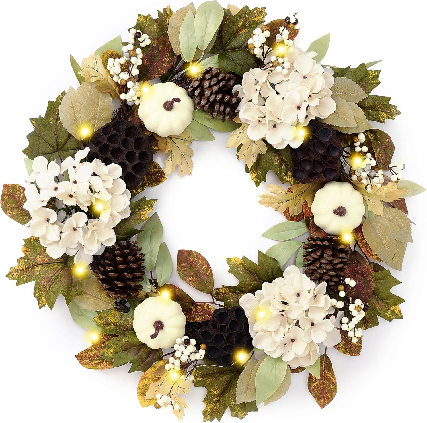 Detalle de DecorbyHannah Fall Wreath, 24-Inch