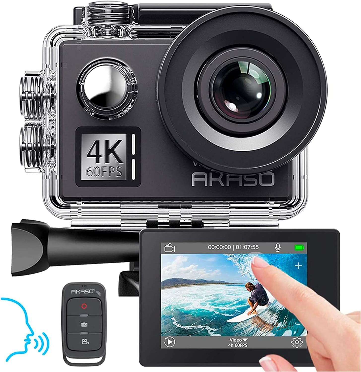 Detalle 2 de AKASO V50 Elite Action Cam – 4K60, 20 MP, bis 40 m tauchfähig