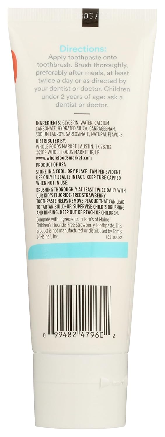 Thumbnail 1 de 365 by Whole Foods Market Kids Fluoride-Free Toothpaste (Strawberry, 4.2 oz)
