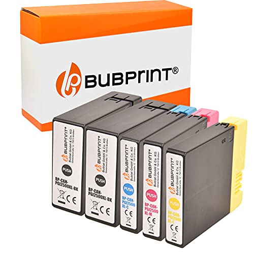 Detalle de Bubprint 5 cartouches compatibles Canon PGI-2500XL ⚙